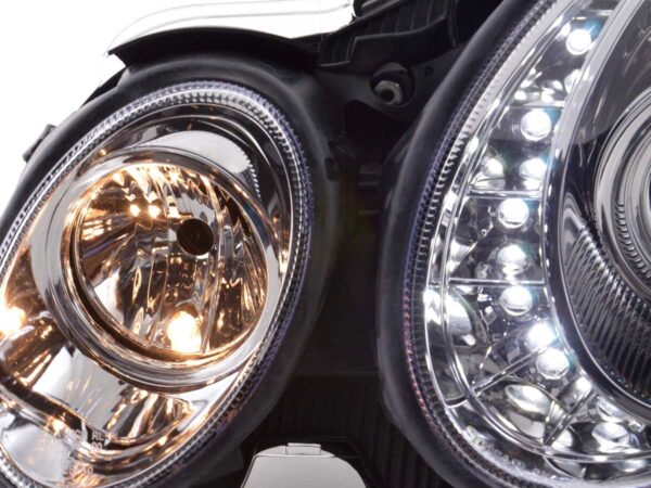 Phare Daylight LED DRL look Mercedes Classe E 211 02-06 chrome - – Image 6