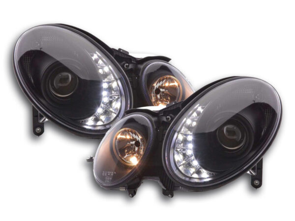 Phare Daylight LED DRL look Mercedes Classe E 211 02-06 noir -