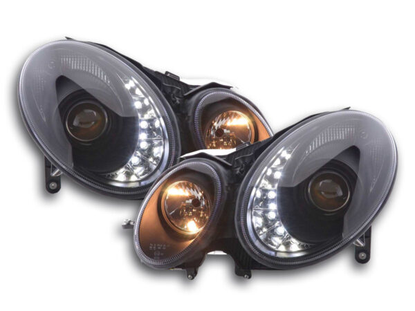 Phare Daylight LED DRL look Mercedes Classe E 211 06-09 noir -