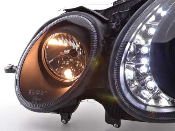 Phare Daylight LED DRL look Mercedes Classe E 211 06-09 noir - – Image 6