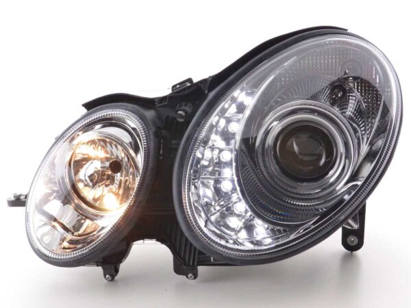 Phare Daylight LED DRL look Mercedes Classe E type W211 02-06 chrome - – Image 2