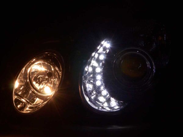 Phare Daylight LED DRL look Mercedes Classe E type W211 02-06 chrome - – Image 3