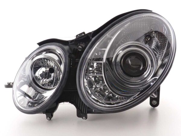 Phare Daylight LED DRL look Mercedes Classe E type W211 02-06 chrome - – Image 4