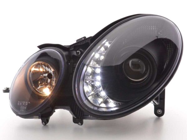 Phare Daylight LED DRL look Mercedes Classe E type W211 02-06 noir - – Image 2