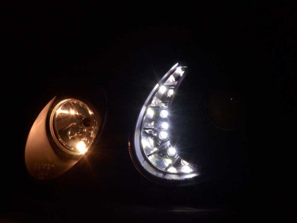 Phare Daylight LED DRL look Mercedes Classe E type W211 02-06 noir - – Image 3