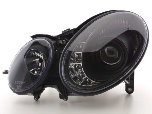 Phare Daylight LED DRL look Mercedes Classe E type W211 02-06 noir - – Image 4