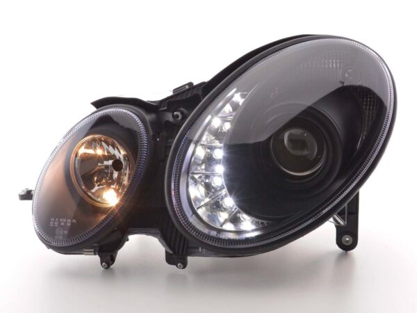 Phare Daylight LED DRL look Mercedes Classe E type W211 02-06 noir - – Image 2
