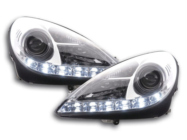 Phare Daylight LED feux de jour Mercedes SLK R171 chrome -