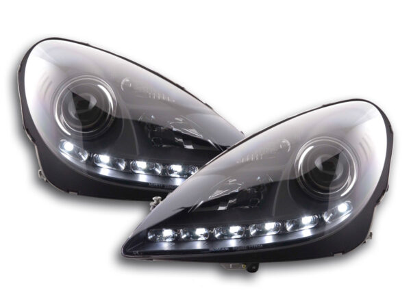 Phare Daylight LED feux de jour Mercedes SLK R171 noir -