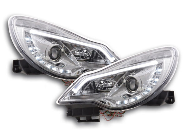Phare Daylight LED feux de jour Opel Corsa D à partir de 2011 chrome -