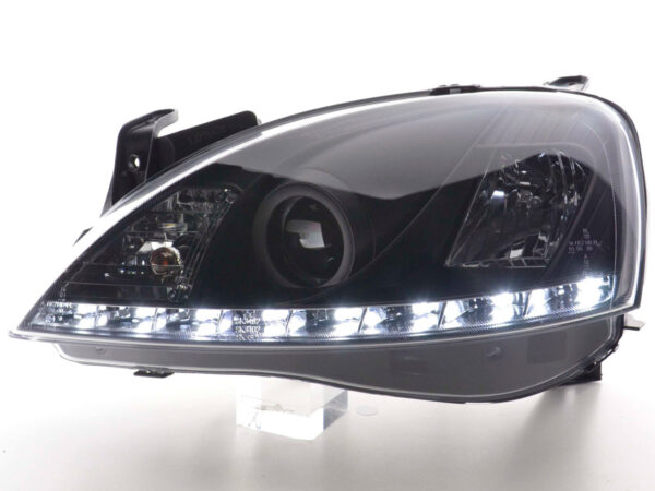 Phare Daylight LED Feux de jour LED Opel Corsa C 01-06 noir - – Image 2