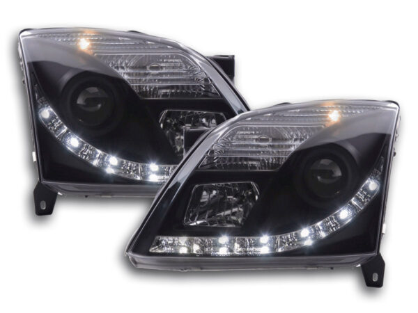 Phare Daylight LED DRL look Opel Vectra C 02-05 noir -