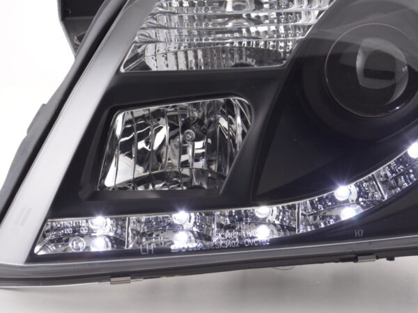 Phare Daylight LED DRL look Opel Vectra C 02-05 noir pour conduite à droite - – Image 4