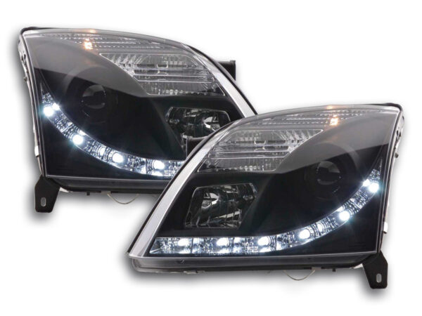 Phare Daylight LED feux de jour Opel Vectra C 2002-2005 noir -