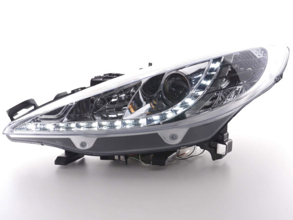 Phares Daylight LED feux de jour Peugeot 207 06- chrome - – Image 2