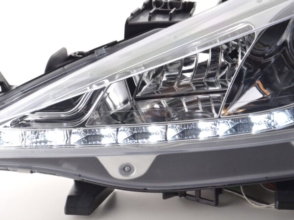 Phares Daylight LED feux de jour Peugeot 207 06- chrome - – Image 6