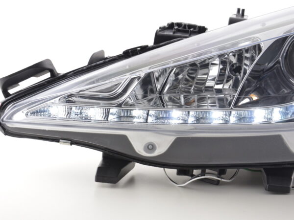 Phare Daylight LED Feux de jour LED Peugeot 207 06- chrome pour conduite à droite - – Image 4