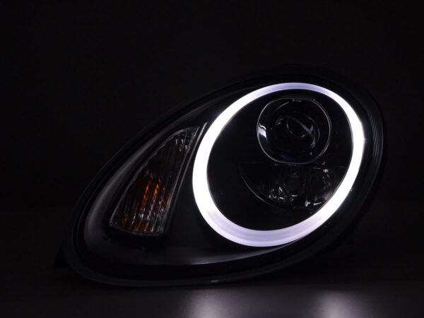 Phare avant Xenon Daylight LED DRL look Porsche Boxster (987) 04-08 noir - – Image 2