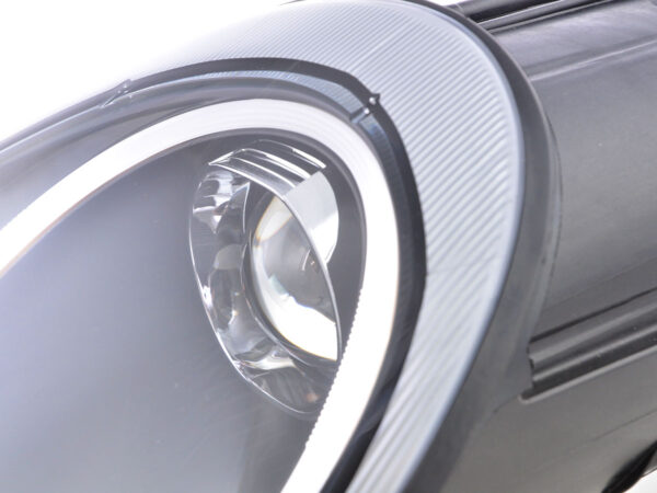 Phare avant Xenon Daylight LED DRL look Porsche Boxster (987) 04-08 noir - – Image 4