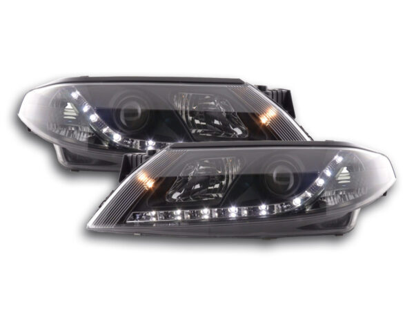 Phare Daylight LED DRL look Renault Laguna (type G) 01-05 noir -
