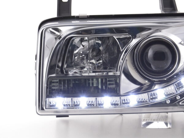 Phare Daylight LED look DRL VW Bus type T4 90-96 chromé pour conduite à droite - – Image 4