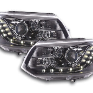 Phares Daylight LED feux de jour VW Bus T5 à partir de 2010 noir -