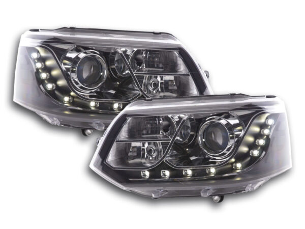 Phares Daylight LED feux de jour VW Bus T5 à partir de 2010 noir -