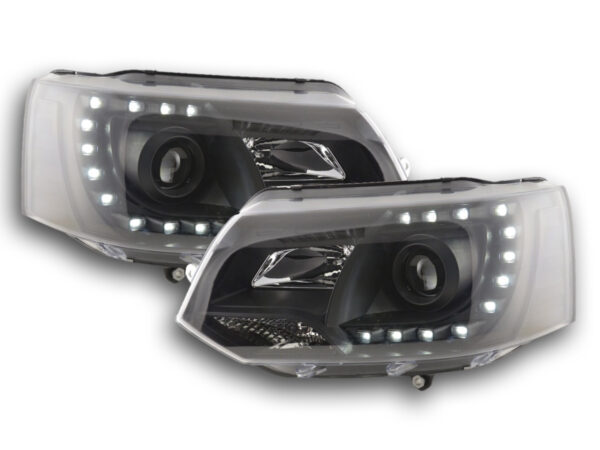 Phare Daylight LED feux de jour VW Bus T5 à partir de 2009 noir -