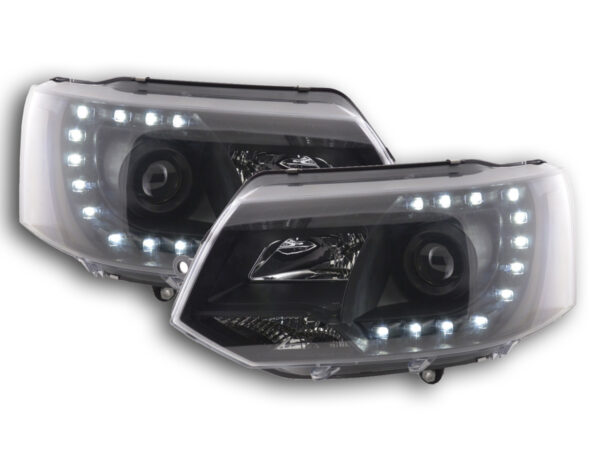 Phare Daylight LED feux de jour VW Bus T5 à partir de 2009 noir -