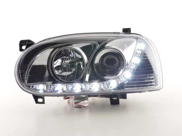 Phare Daylight LED feux de jour VW Golf 3 91-97 chrome - – Image 2