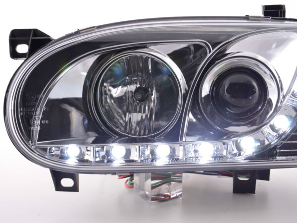 Phare Daylight LED feux de jour VW Golf 3 91-97 chrome - – Image 6