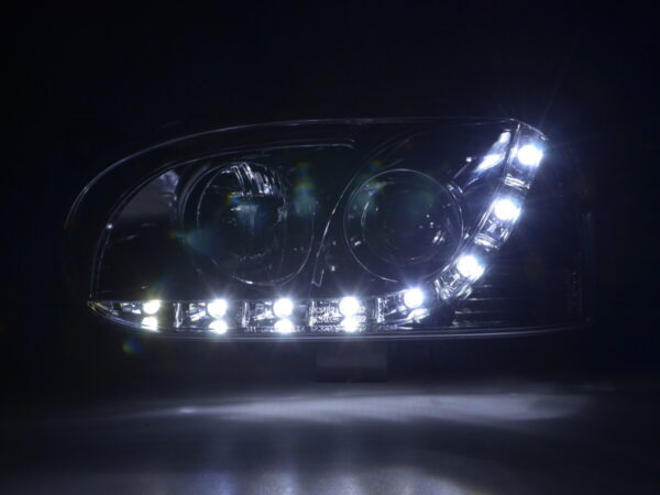 Phare Daylight LED DRL look VW Golf 3 type 1HXO 1EXO 91-97 chrome - – Image 2