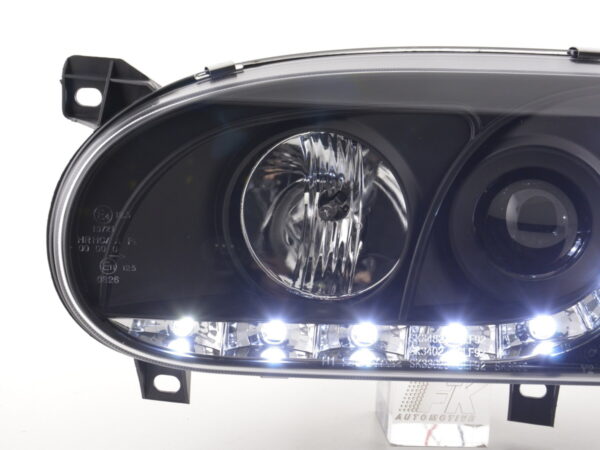 Phare Daylight LED DRL look VW Golf 3 type 1HXO 1EXO 91-97 noir - – Image 4