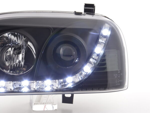 Phare Daylight LED DRL look VW Golf 3 type 1HXO 1EXO 91-97 noir - – Image 5