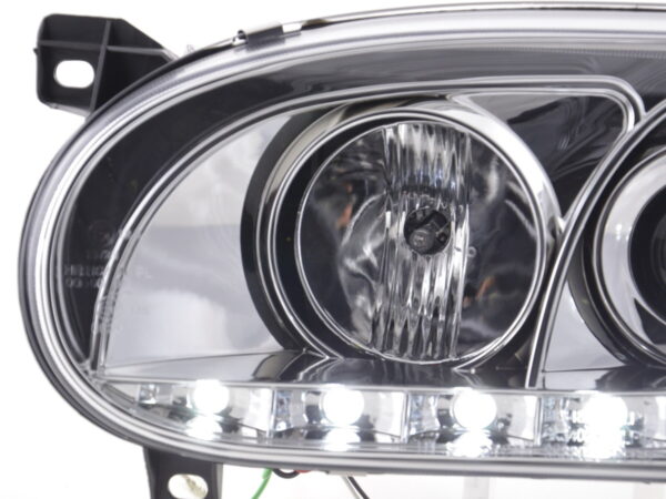 Phare Daylight LED feux de jour VW Golf 3 91-97 chrome pour conduite à droite - – Image 4