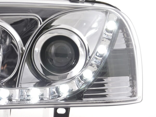Phare Daylight LED feux de jour VW Golf 3 91-97 chrome pour conduite à droite - – Image 5