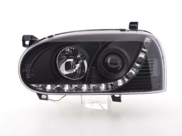 Phare Daylight LED feux de jour VW Golf 3 91-97 noir pour conduite à droite - – Image 3