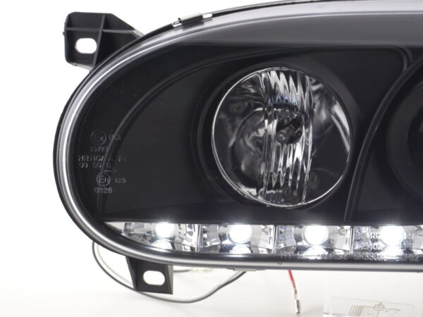 Phare Daylight LED feux de jour VW Golf 3 91-97 noir pour conduite à droite - – Image 4