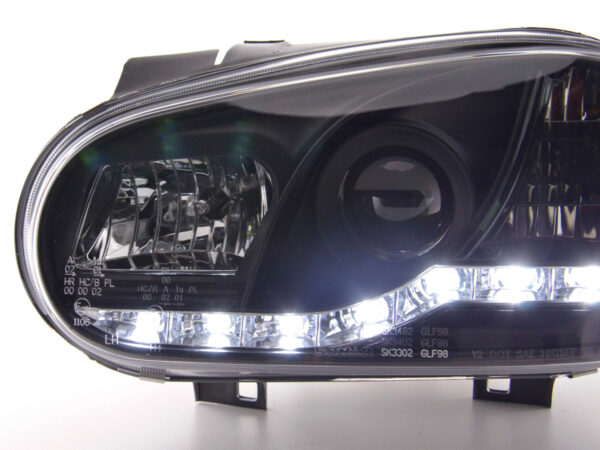 Phare Daylight LED feux de jour VW Golf 4 97-03 noir - – Image 6