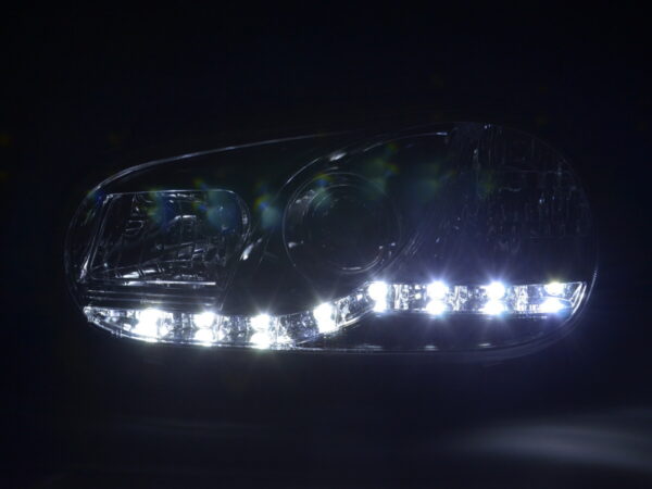 Phare Daylight LED look DRL VW Golf 4 type 1J 98-03 chromé pour conduite à droite - – Image 2