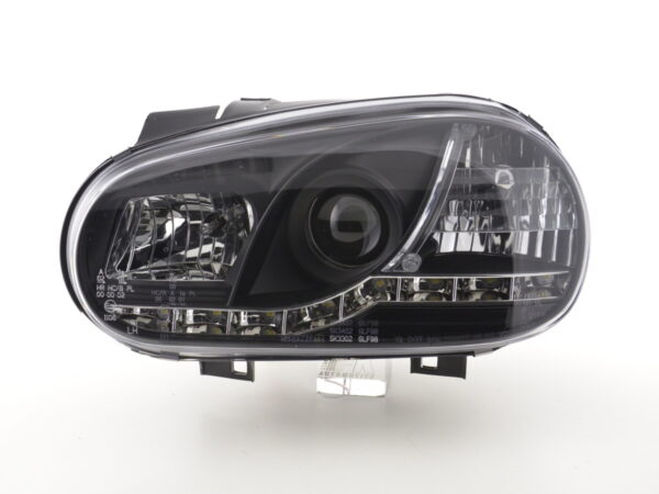Phare Daylight LED look DRL VW Golf 4 type 1J 98-03 noir pour conduite à droite - – Image 3