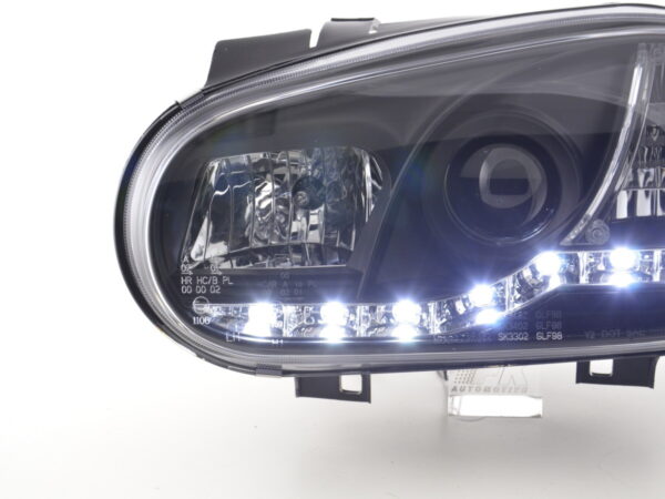 Phare Daylight LED look DRL VW Golf 4 type 1J 98-03 noir pour conduite à droite - – Image 4