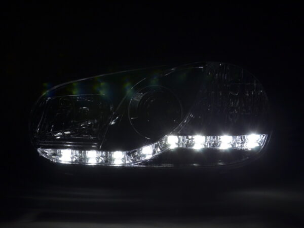 Phare Daylight LED Feux de jour LED VW Golf 4 97-03 chromé pour véhicules avec direction à droite - – Image 2