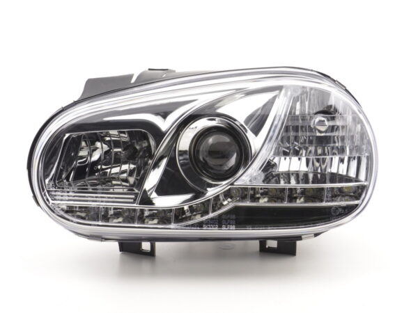 Phare Daylight LED Feux de jour LED VW Golf 4 97-03 chromé pour véhicules avec direction à droite - – Image 3