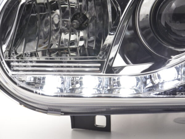 Phare Daylight LED Feux de jour LED VW Golf 4 97-03 chromé pour véhicules avec direction à droite - – Image 4