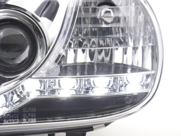 Phare Daylight LED Feux de jour LED VW Golf 4 97-03 chromé pour véhicules avec direction à droite - – Image 5