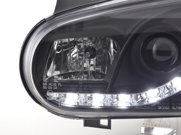 Phares Daylight LED feux de jour VW Golf 4 97-03 noir pour conduite à droite - – Image 4