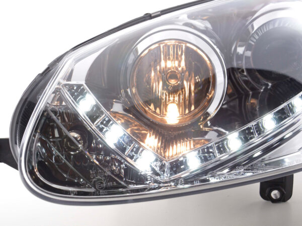 Phare Daylight LED feux de jour VW Golf 5 03-08 chrome - – Image 6