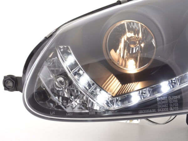 Phare Daylight LED feux diurnes VW Golf 5 type 1K 03-08 noir pour conduite à droite - – Image 4