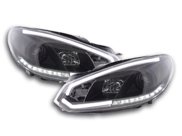 Phare Daylight LED feux de jour VW Golf 6 08-12 noir -